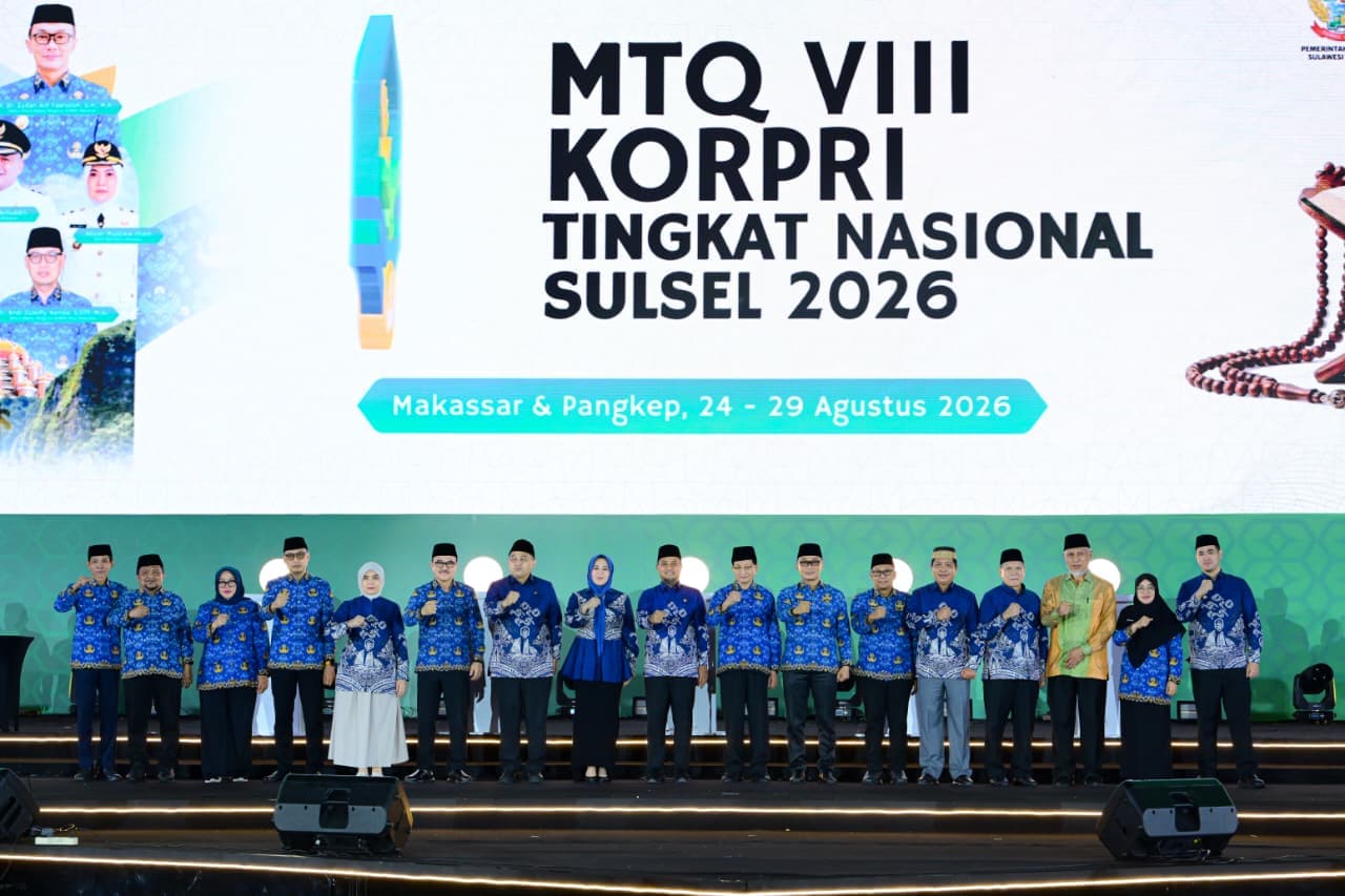 Wagub Fatmawati Dampingi Gubernur Sulsel, MTQ VIII KORPRI Nasional Resmi Dibuka, 117 Kontingen Ikuti Perhelatan