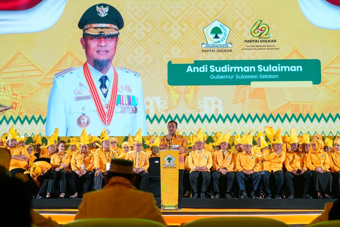 Gubernur Sulsel Hadiri Pelantikan Pengurus Golkar Periode 2025–2030