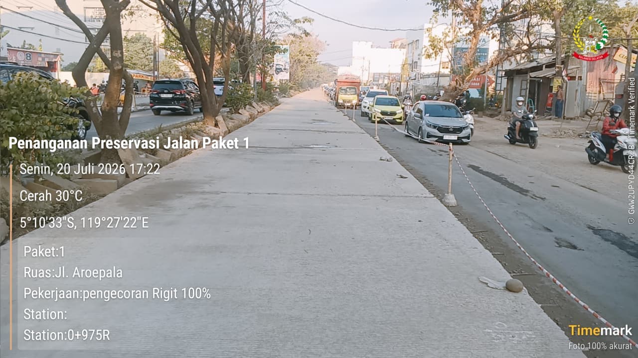 Hertasning Diaspal, Jalan Aroepala Dibeton, Ini Penjelasan Pemprov Sulsel